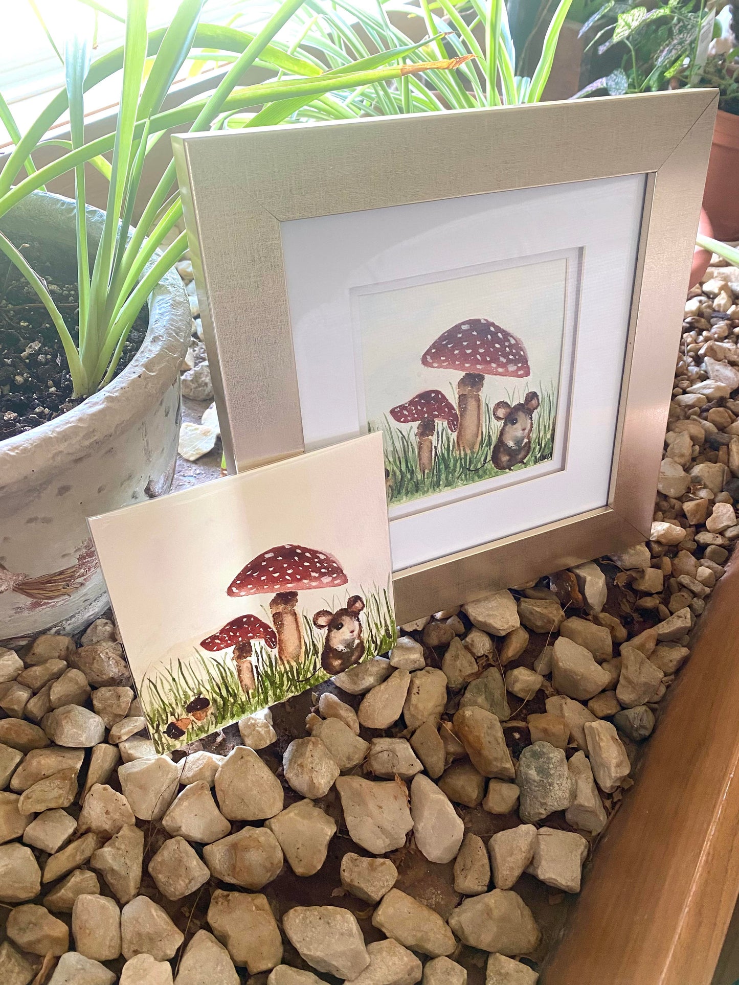 Mouse and Mushroom Print